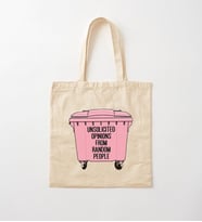 Thrash Tasarımlı Bez Çanta (Pembe)