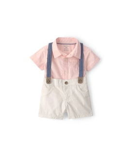 Carters Erkek Bebek Body Şort Set 1U634810 Pembe