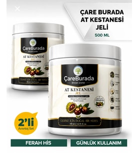 ÇareBurada 2 Adet At Kestanesi Jel 500 ml. Ferahlık ve Bakım Bir Arada