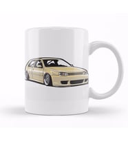 Stanced out Golf MK4 Creme Kupa Bardak Porselen
