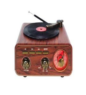 M-1317BT Özel Tasarım Ahşap Görünümlü Retro Vintage Nostaljik Radyo & Bluetootlu Mini Fm Radyo