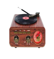 M-1317BT Özel Tasarım Ahşap Görünümlü Retro Vintage Nostaljik Radyo & Bluetootlu Mini Fm Radyo