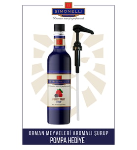 Kahve ve Kokteyl Şurubu Orman Meyveleri Aromalı 70 CL + POMPA Simonelli