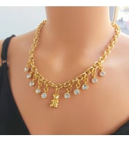 Angel Charm altın kaplama kolye