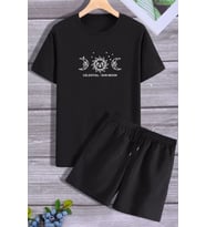 Evren Temalı Şort T-shirt Spor Eşofman Takımı