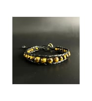 SERTİFİKALI Kaplan Gözü Deri Bileklik Ayarlanabilir Ölçü