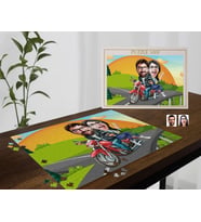 BK Gift Kişiye Özel Sevgililer Karikatürlü 1000 Parça Profesyonel Puzzle-30
