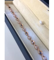 Zirkon Taşlı Gemici Model Rose Renk 925 Ayar Gümüş Sevgiliye,anneye,arkadaşa Hediye Bileklik