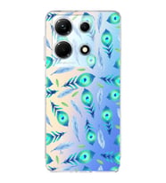 PrintiFy İnfinix Note 30 ile Uyumlu Nazar Boncuğu 3 Baskılı Kamera Korumalı Şeffaf Silikon Kılıf