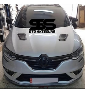 Renault Megane 4 Uyumlu Piano Black Kaput Üstü Havalandırma Izgarası