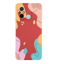 PrintiFy Xiaomi Redmi 12c Uyumlu Lansman Kılıf Karışık Renkler Tasarımlı İçi Kadife Kapak (Kırmızı)