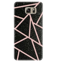 Samsung S7 Edge S20 Fe Plus Ultra S21 S22 Kılıf Desenli Silikon Pembe Şeritli Mermer 1312