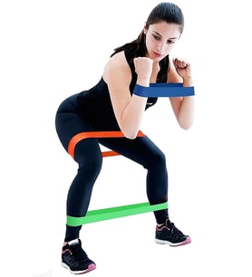Pilates Squat Aerobik Direnç Lastiği 5 Li Paket