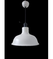 Rys Retro Metal Dekoratif Beyaz İçi Beyaz Siyah Duylu Tekli Sarkıt Avize Çap:30 cm (Burnt Olive)