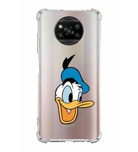Xiaomi Poco X3 NFC Köşe Korumalı Antişok Kapak Donald Duck Tasarımlı Şeffaf  Kılıf