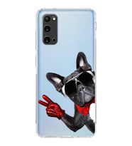 PrintiFy Samsung Galaxy S20 ile Uyumlu 1mm Slim Fit Köpek 2 050e Baskılı Şeffaf  Kılıf