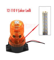 Çakarlı Tepe Lambası 12v-24v Sarı 30 Ledli Turuncu İnce Tip