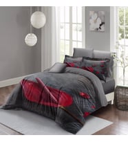 MonoHome Gray Dream Çift Kişilik Nevresim Takımı 3D Pamuk Saten (Gri)