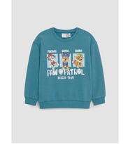 LCW Kids Turkuaz Paw Patrol Baskılı Sweatshirt
