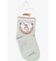 Katamino Kız Çocuk Soket Çorap Donut Desenli 1-2-9-10 Yaş, Mint Yeşili