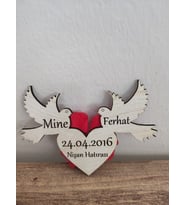 Ahşap Kanarya Söz, Nikah, Nişan, Kına, Düğün Magneti, Hediyelik Magnet