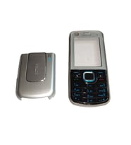 Nokia 6220c Kapak Nokia 6220c uyumlu Gri ön Kapak Arka Kapak ve Tuş Takımı