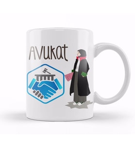 Avukat Avukata Hukuk Kupa Bardak Porselen