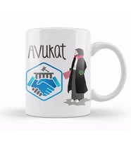 Avukat Avukata Hukuk Kupa Bardak Porselen