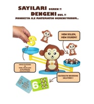 Eğitici Maymun Denge Oyunu, İşlem Kartlı Matematik Öğretici Oyun Seti