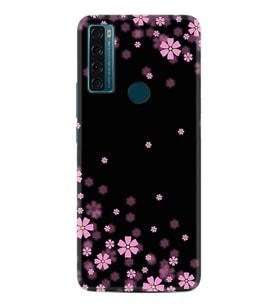 Tcl 20 Se Kılıf Excode Desenli Silikon Kılıf Excode Black Flowers 1391