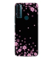 Tcl 20 Se Kılıf Excode Desenli Silikon Kılıf Excode Black Flowers 1391