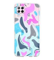 Huawei P40 Lite Uyumlu Kapak Abstrackt Tasarımlı Şeffaf Silikon Kılıf