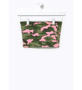 Kız Çocuk Kamuflajlı Bandeau Crop (Yeşil)