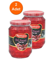 Kardeşler Gül Reçeli Cam Kavanoz 1000 G x 2 Adet
