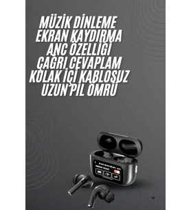 Yeni Nesil Pro Ekranlı Bluetooth Kulaklık 5.0 Bluetooth
