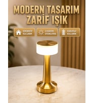 Touch Gece Lambası – Dokunmatik Kontrol, Kablosuz Kullanım, Metal Gövde Yeni Nesil
