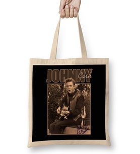 Johnny Cash Retro Cash Bez Çanta Uzun Saplı