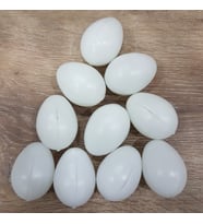 SAHTE TAVUK YUMURTA 10 ADET PLASTİK YUMURTA FOLLUK YAPAY YUMURTA