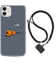 Apple iPhone 11 12 13 Mini Kılıf Boyun Askılı Silikon Orange Escape 1374