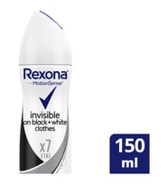 Rexona Anti-Perspirant Kadın Invisible B&W Ter Kokusuna Karşı Koruma Deodarant 150Ml