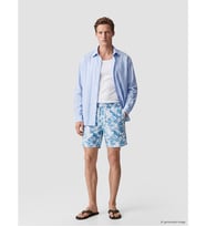 LCW SWIMWEAR Mavi Kısa Boy Desenli Erkek Deniz Şortu