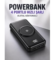 10.000 Mah Powerbank 4 Portlu Hızlı Şarj Dijital Göstergeli