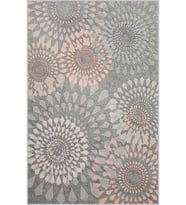 Eliana Home Baskılı, Yıkanabilir Kaymaz Taban Salon Halısı LNA1460 100x150 cm (Pembe)