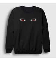 Presmono Unisex Siyah Sharingan Anime Naruto Sweatshirt 134401tt