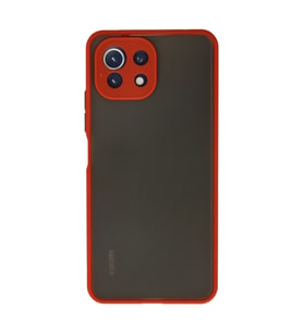 Xiaomi Mi 11 Lite Kılıf Montreal Silikon Kapak - Kırmızı