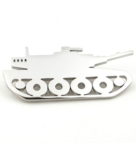 Tank Savaş Palet Güç Drienç Savunma Sembolü Paslanmaz Çelik Broş Rozet RZ342