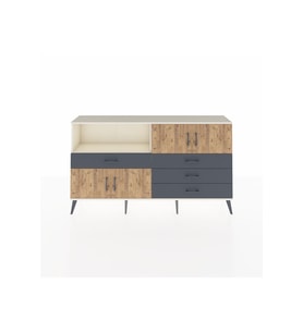 Arges Konsol 2 Raflı 4 Çekmeceli 4 Kapaklı 176x30x99 Aytaşı-Çam/Antrasit