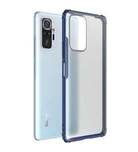 Microsonic Xiaomi Redmi Note 10 Pro Kılıf Frosted Frame Lacivert
