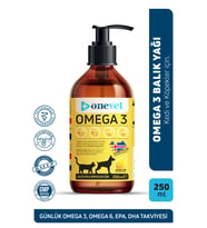 Onevet Omega 3 Kedi ve Köpekler İçin Deri ve Tüy Sağlığı Destekleyici Balık Yağı 250 Ml