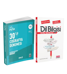Ünlü Yayıncılık Tyt Coğrafya Best Peak 30 lu Denemesi ve AKM Dil Bilgisi Soru Bankası Seti 2 Kitap